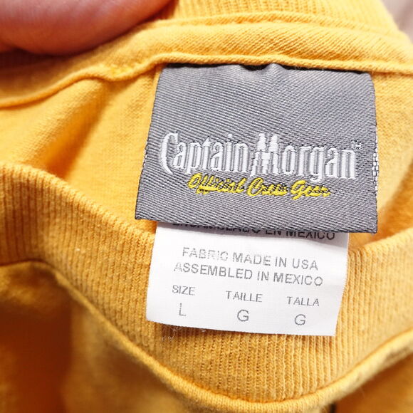 VINTAGE CAPTAIN MORGAN RUM LIQUOR PROMO FUFTH SUN 00s Y2K TSHIRT SIZE L - Picture 7 of 8